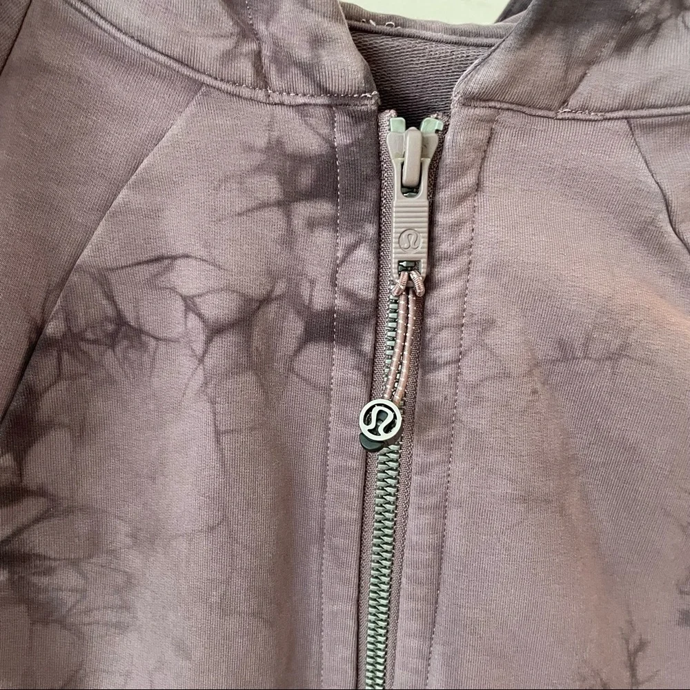 Lululemon Scuba Hoodie Light Cotton Fleece Shibori Tie Dye Zip Sweater Jacket